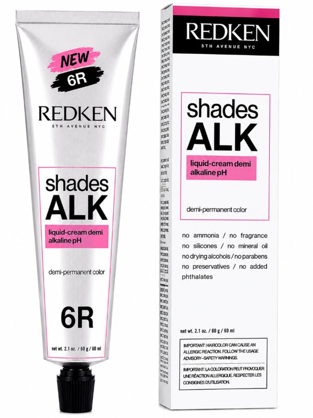 Redken Shades ALK 6R Demi-Permanent Liquid-Cream Hair Color 2.1 oz